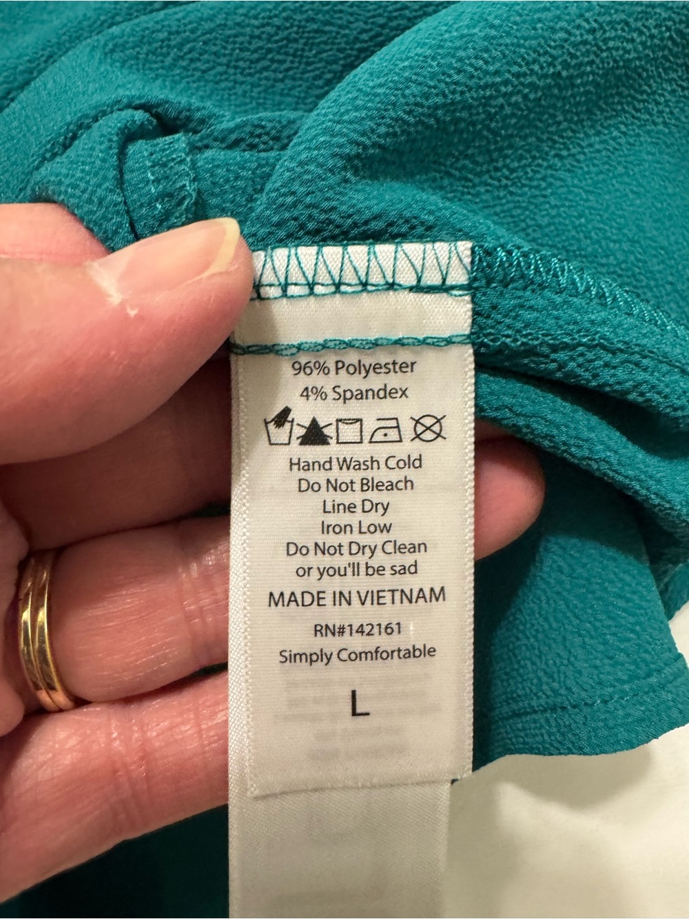 LuLaRoe Daisy Top Teal Ruffle Strap Blouse NWT Size Large - Picture 5 of 5
